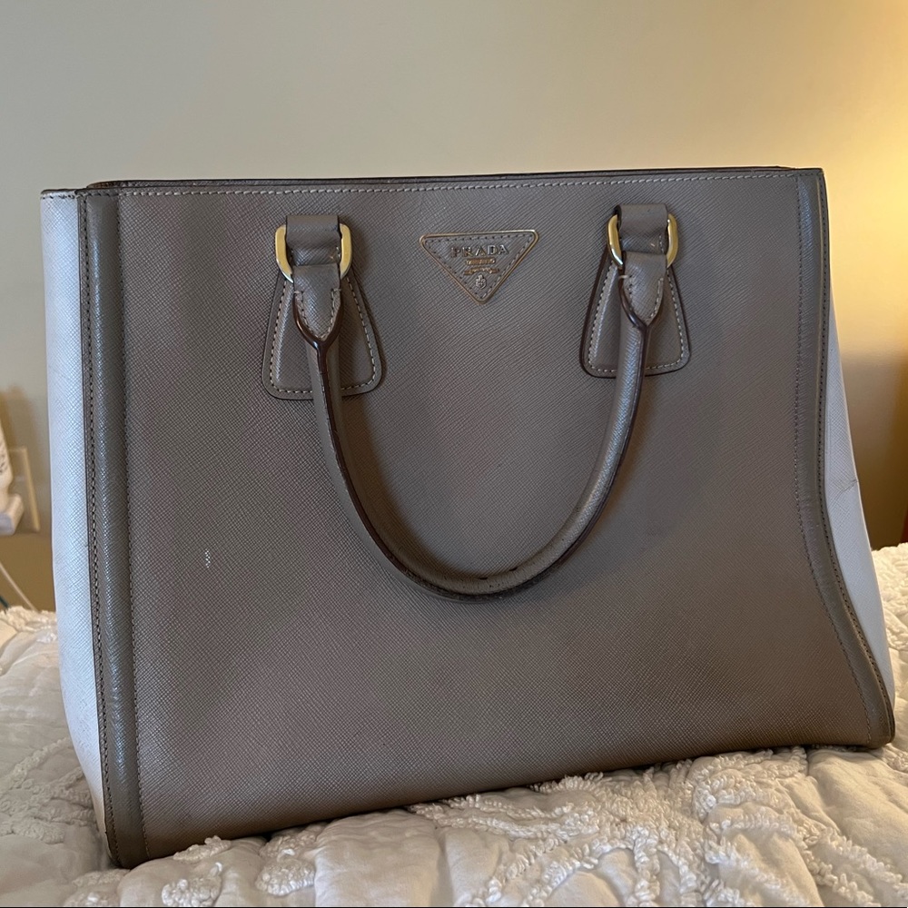 AUTHENTIC Prada Two-Toned Tote Bag